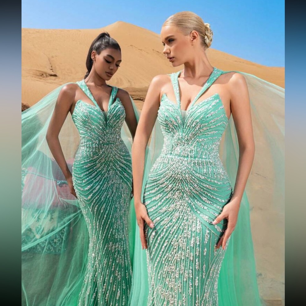 Green mermaid dress